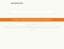 Tablet Screenshot of akssteel.com